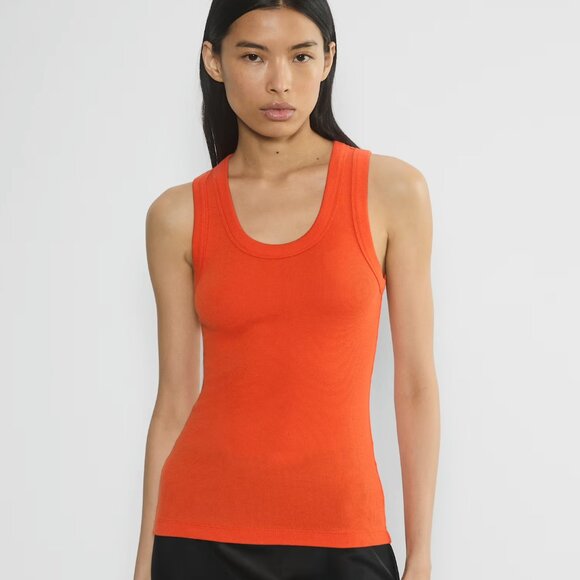 Aritzia Babaton Busy Ribbed Tank Orange - Size Small - Picture 2 of 8